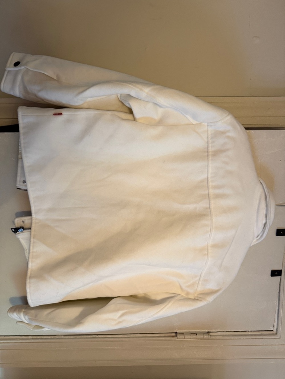 Levi's White Fringe Wool-Blend Jacket - Picture 2 of 2